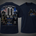 9 11 We Will Never Forget Eagle T-Shirt 25th Anniversary Memorial Merch Gifts For Person - Gearneko