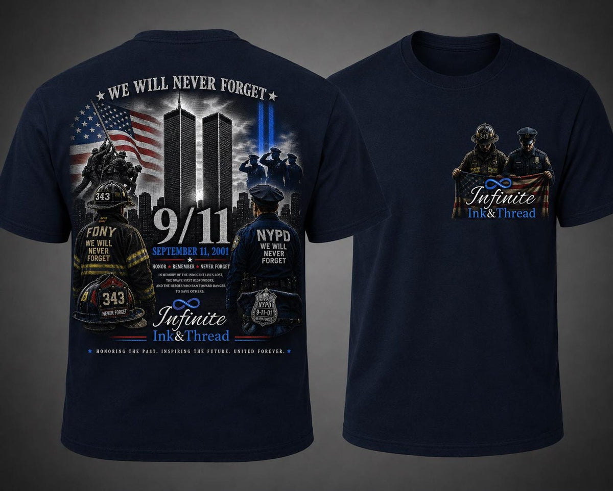 9 11 We Will Never Forget Eagle T-Shirt 25th Anniversary Memorial Merch Gifts For Person - Gearneko