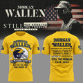 Morgan Wallen x Michigan Wolverines Football T-Shirt Still The Problem Tour 2026 Merch - Gearneko