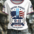 911 25th Anniversary We Will Never Forget T-Shirt 911 Clothes Gift For Mother - Gearneko