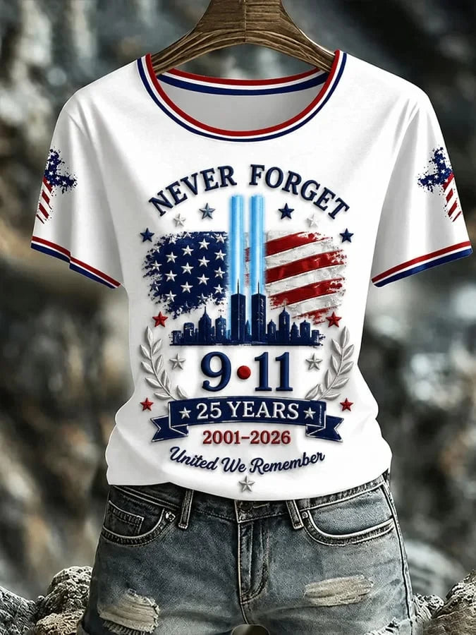911 25th Anniversary We Will Never Forget T-Shirt 911 Clothes Gift For Mother - Gearneko