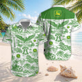 John Deere Eagle Liberty Bell Hawaiian Shirt John Deere Patriotic Aloha Shirt Gift For Fans - Gearneko