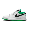 Air Jordan 1 Low GS White Lucky Green