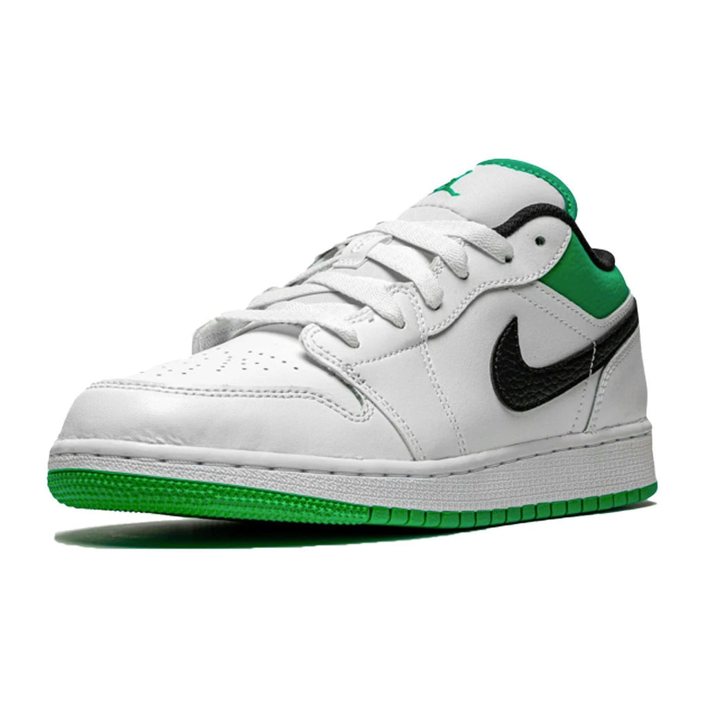 Air Jordan 1 Low GS White Lucky Green