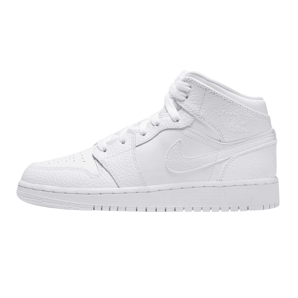 Air Jordan 1 Mid GS Triple White