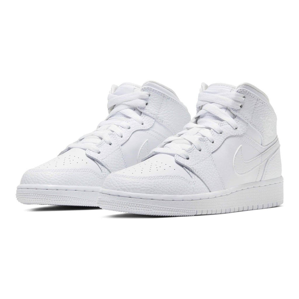 Air Jordan 1 Mid GS Triple White