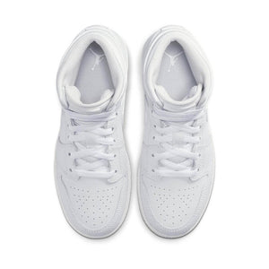 Air Jordan 1 Mid GS Triple White