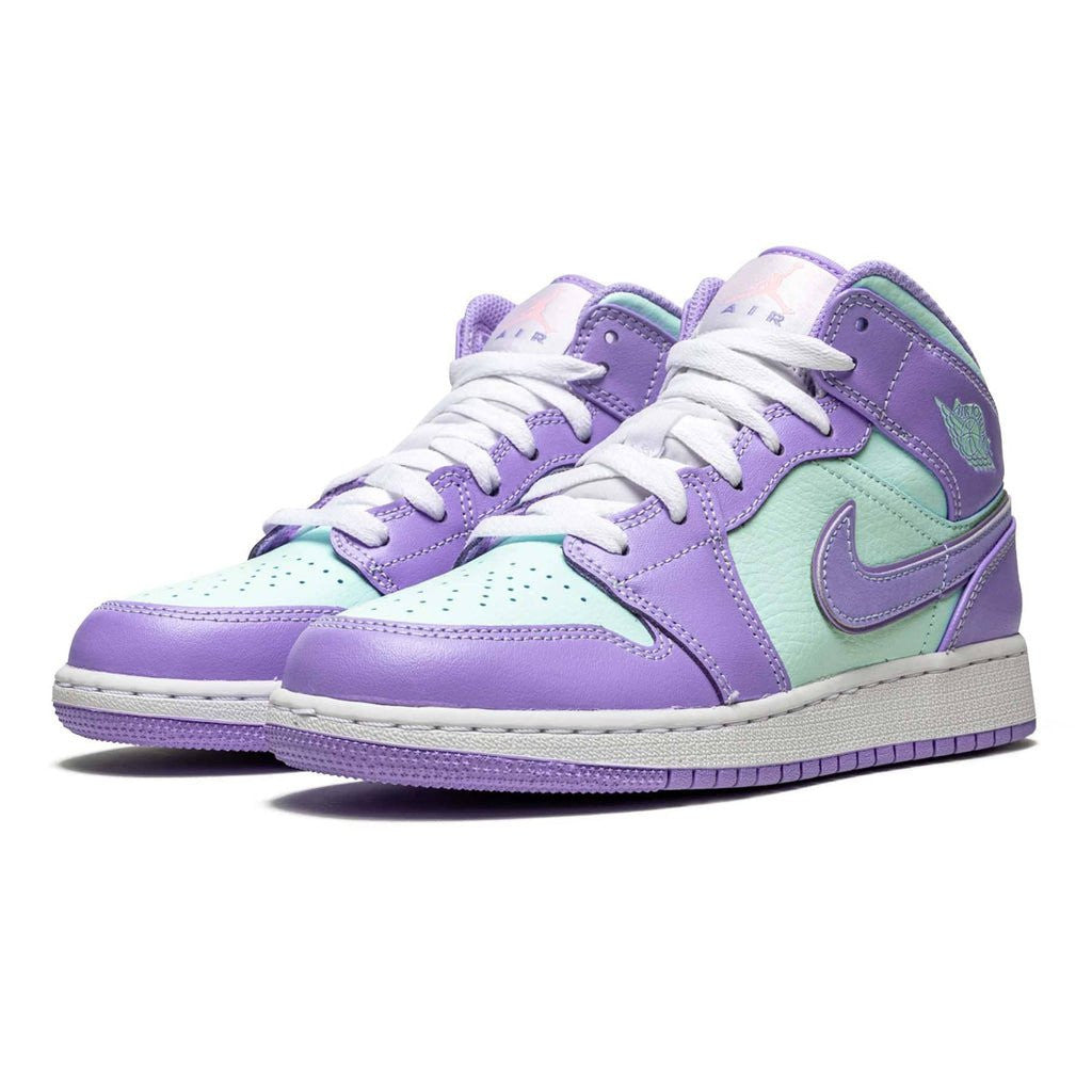 Air Jordan 1 Mid GS Purple Aqua
