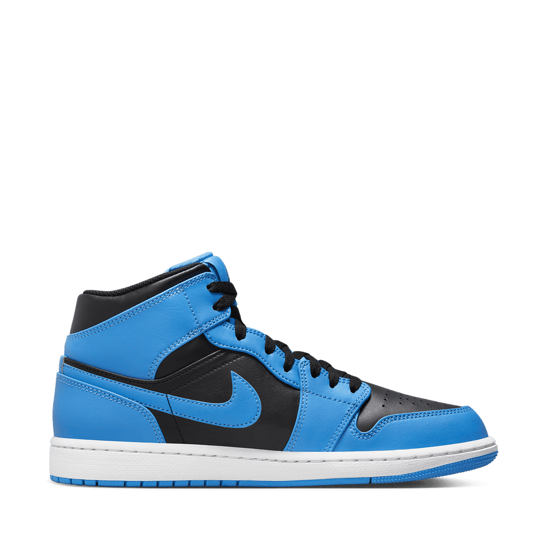Air Jordan 1 Mid University Blue and Black