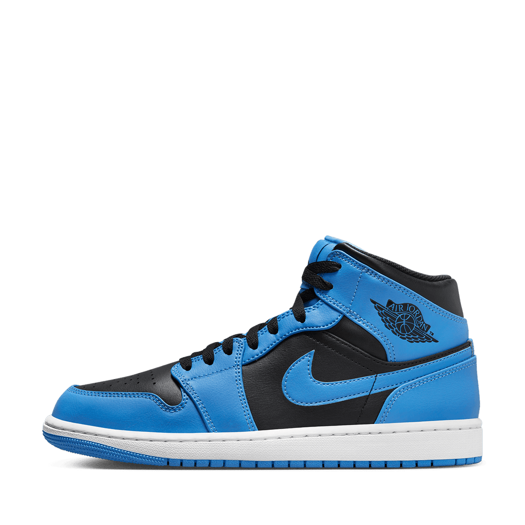 Air Jordan 1 Mid University Blue and Black