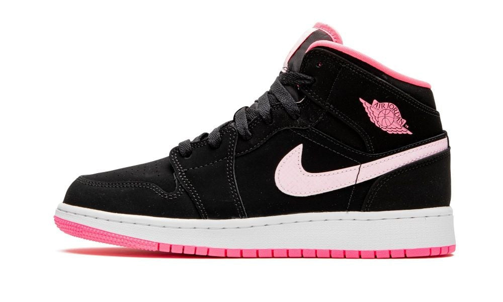 AIR JORDAN 1 MID (GS) Black Digital Pink