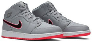 Air Jordan 1 Mid Wolf Grey Racer Pink Black