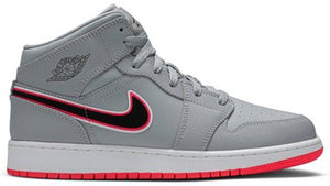 Air Jordan 1 Mid Wolf Grey Racer Pink Black