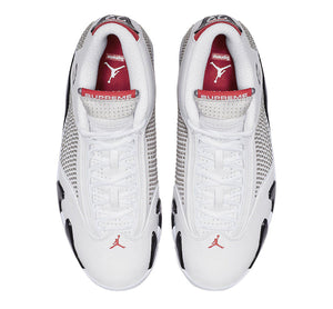 Supreme x Air Jordan 14 White University Red