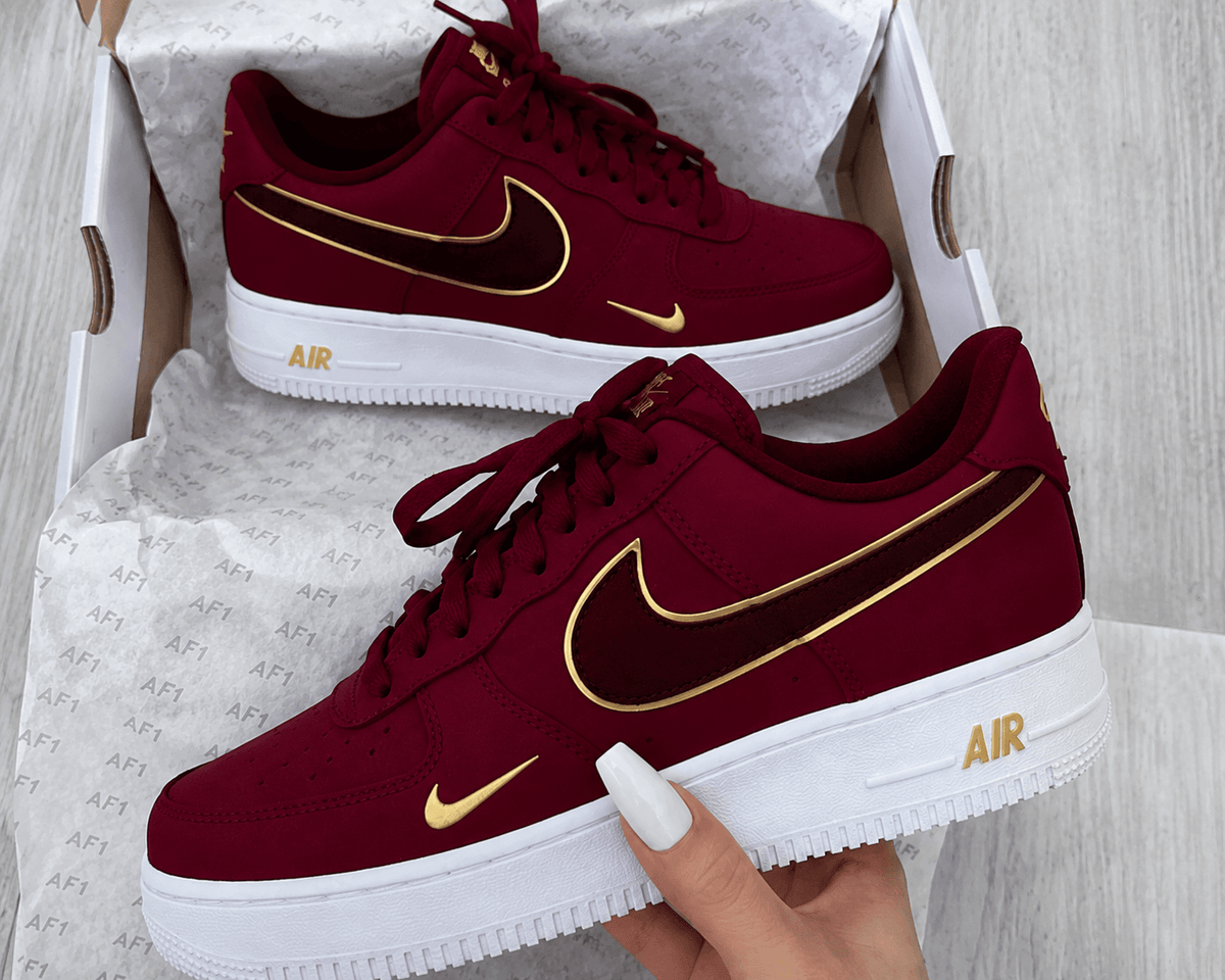 Custom Nike Air Force 1 Red Gold