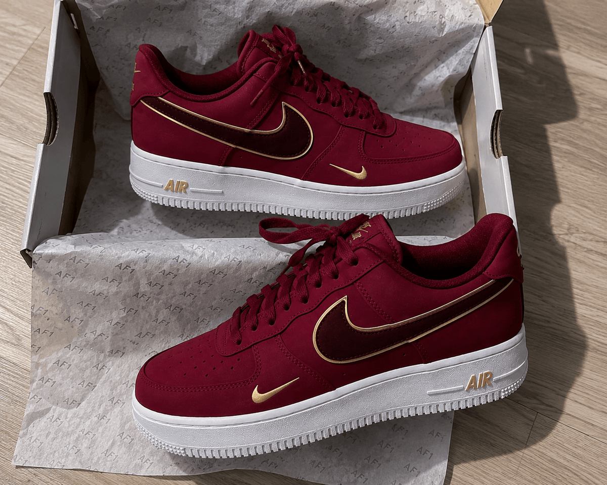 Custom Nike Air Force 1 Red Gold