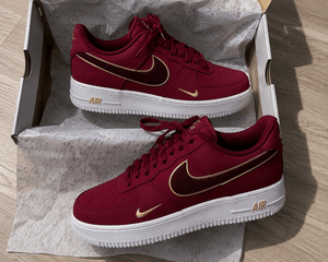 Custom Nike Air Force 1 Red Gold