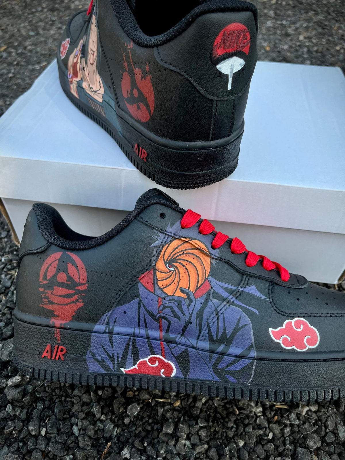 Obito and Itachi Black Air force 1 Custom