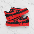 Red Black Drip Air Force 1 Custom