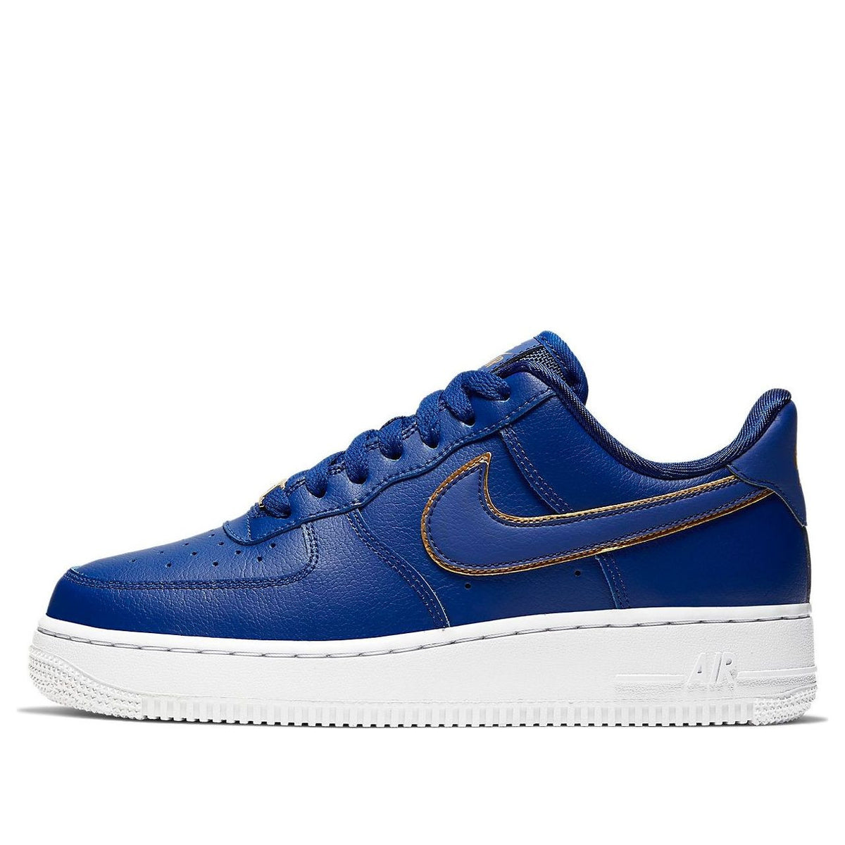 Air Force 1 Low Blue Gold Swoosh Custom