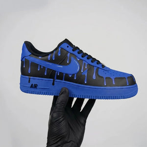 Black Blue Drip Air Force 1 Custom Trend