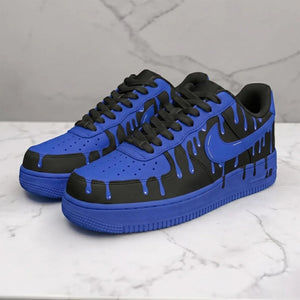 Black Blue Drip Air Force 1 Custom Trend