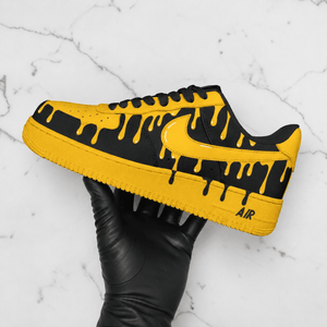 Yellow Black Drip Air Force 1 Custom