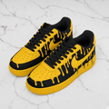 Yellow Black Drip Air Force 1 Custom