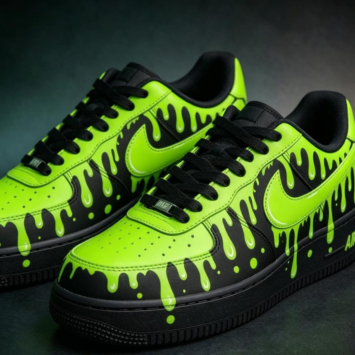 Air Force 1 Neon Green Drip Custom