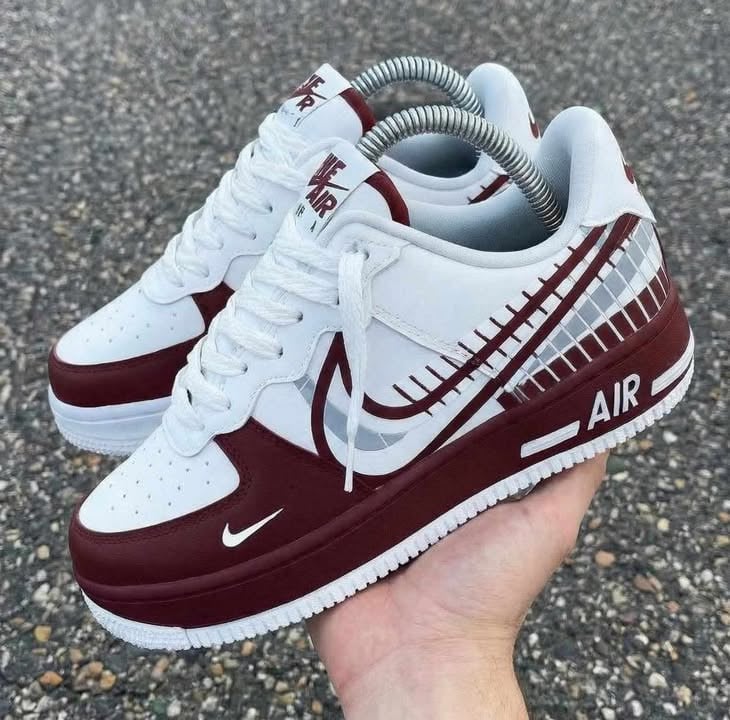 Air Force 1 Maroon and White Custom