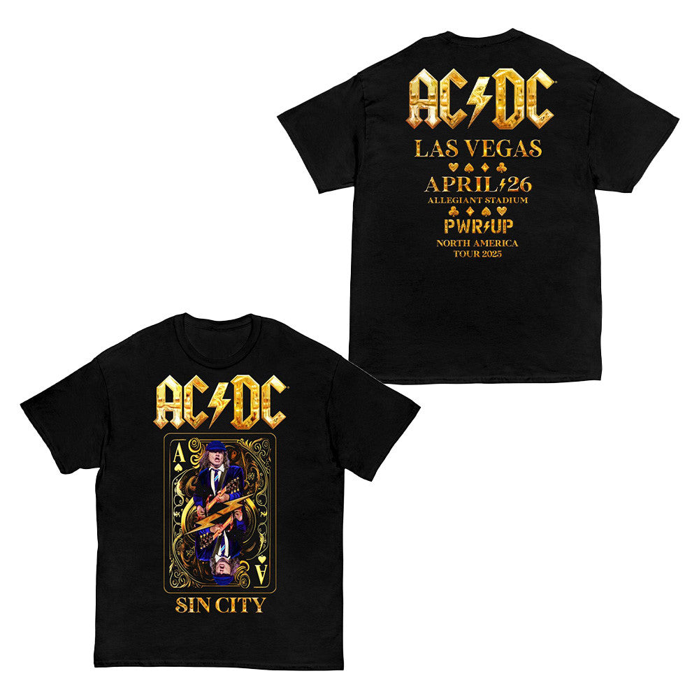 AC DC Merch Las Vegas PWR UP Tour T-Shirt AC DC Clothes Music Lover Gifts - Gearneko