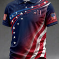 9 11 25th Anniversary Never Forget Polo Shirt 9 11 Anniversary Clothing Patriotic Gifts - Gearneko