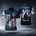 9 11 25th Anniversary Commemorative Graphic Polo Shirt 9 11 Apparel Presents For Dad - Gearneko