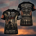 9 11 25th Anniversary We Will Never Shirt 9 11 Commemorative Clothing Line - Gearneko