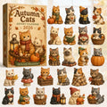 Autumn Cats Advent Calendar Holiday Advent Cal Christmas Gifts For Cats Lovers - Gearneko