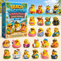 Beach Vacation Rubber Ducks Advent Calendar Cute Ducks Advent Ornaments Gifts For Wife - Gearneko