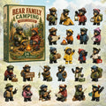 Bear Family Camping Christmas Advent Calendar Cute Advent Ornaments Camping Lovers Xmas Gifts - Gearneko
