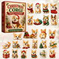 Corgi Christmas Advent Calendar Adorable Counting Down Calendar Christmas Gifts For Dog Lovers - Gearneko
