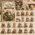 Cozy Sloth Advent Calendar Unique Advent Ornament Calendar Gifts For Sloth Lovers - Gearneko