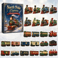 North Pole Train Christmas Advent Calendar Cool Advent Ornament Calendar Train Lovers Xmas Gifts - Gearneko