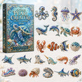 Ocean Pearl Creature Advent Calendar Christmas Ornaments Sea Animals Counting Down Calendar - Gearneko