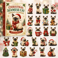 Siamese Cat Christmas Advent Calendar Holiday Advent Cal Christmas Gifts For Siamese Cat Lovers - Gearneko