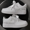 Personalized Side Panel Pearl & Crystal Bridal Air Force 1