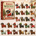 Xmas Weenie Christmas Advent Calendar Decoration Christmas Gifts For Weenie Lovers - Gearneko