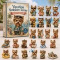 Yorkshire Terrier Vacation Advent Calendar Terrier Pups Countdown To Xmas Calendar Gifts - Gearneko