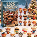 Highland Cow Christmas Advent Calendar Christmas Home Decorations Best Gifts For Highland Cow Lovers - Gearneko