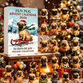 Pug Christmas Advent Calendar Christmas Day Countdown Xmas Gifts For Pug Lovers - Gearneko