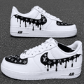 Black Drip Monogram Air Force 1 Custom