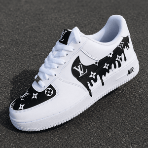 Black Drip Monogram Air Force 1 Custom