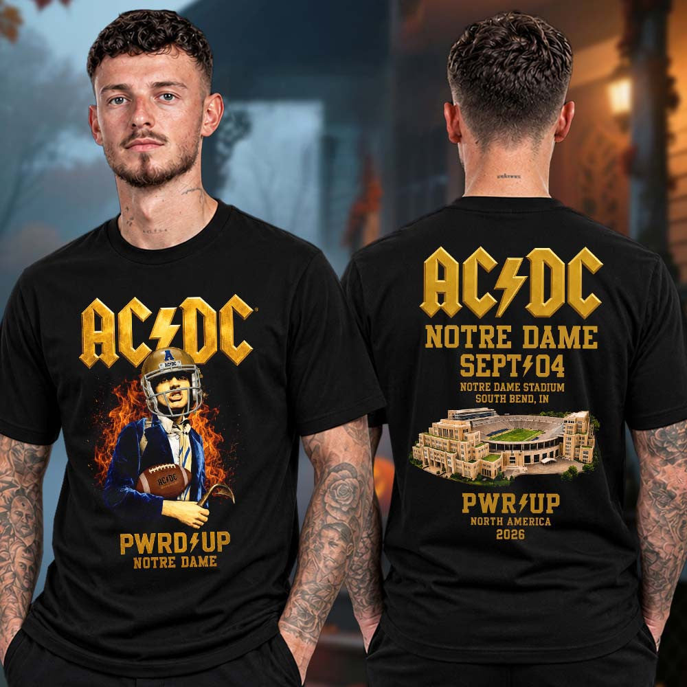 AC DC South Bend IN Event At Notre Dame Stadium Shirt AC DC Concert Outfits Gifts For Rock Fans - Gearneko